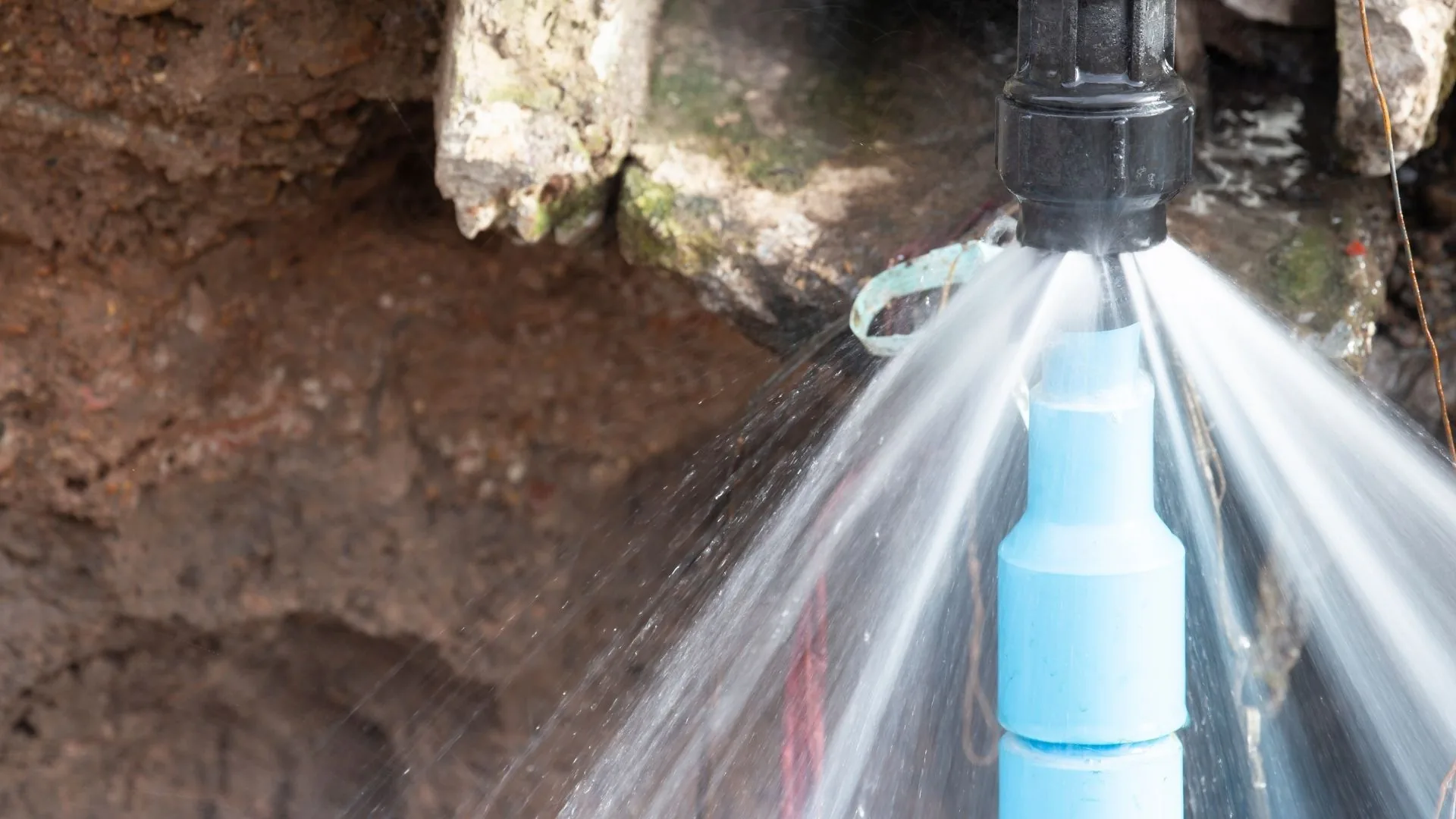 Plumber diagnosing under-sink plumbing